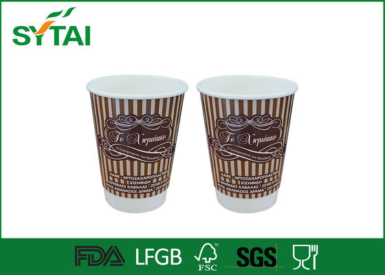 China 4 oz douaneembleem dubbele wand papier kopjes hete koffie / koud drankje Eco-vriendelijke en kleurrijke leverancier